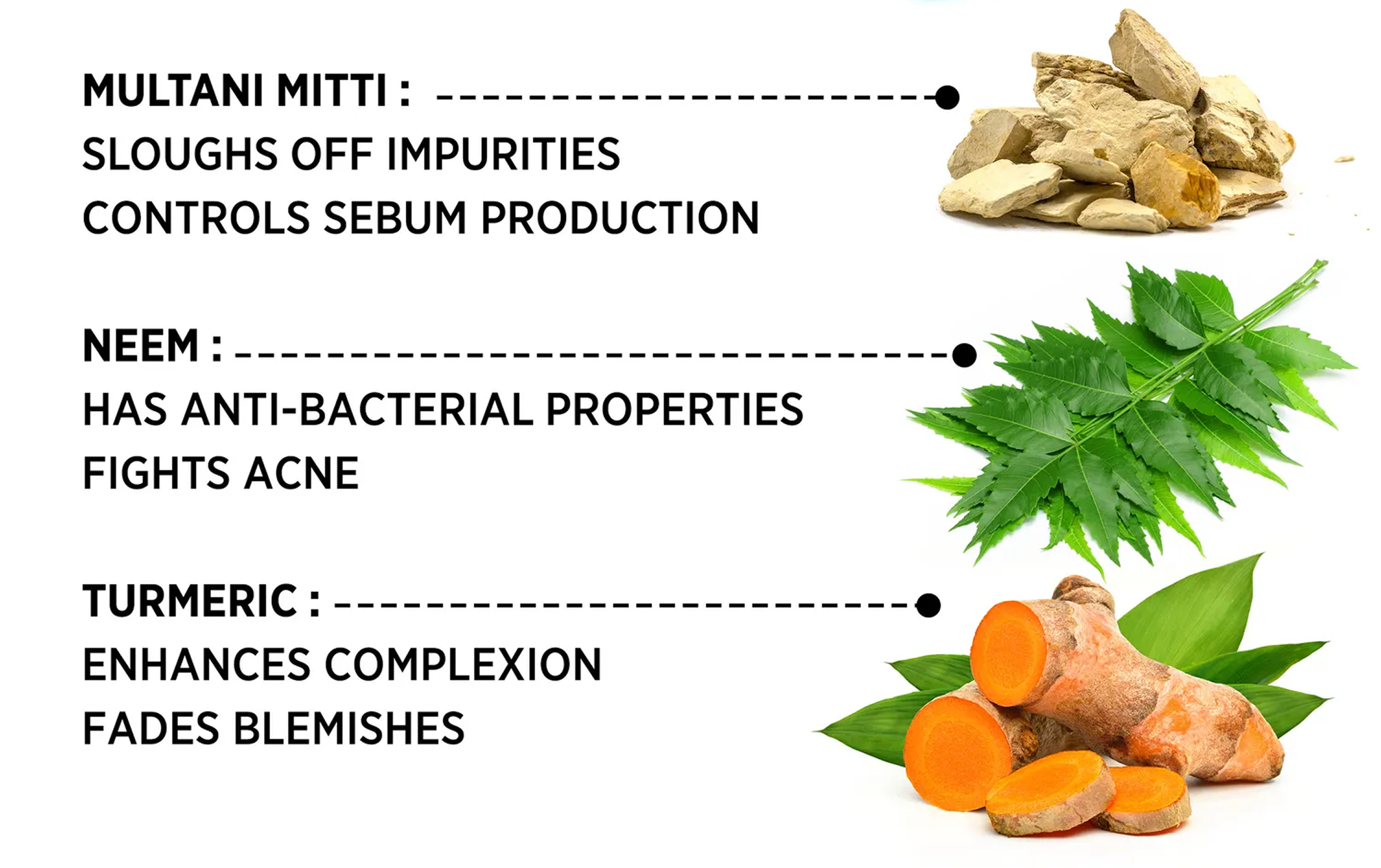 Multani Mitti and Neem powder mix for acne