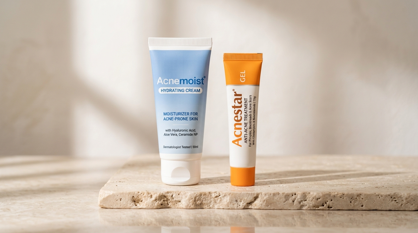 Acnemoist Cream vs Acnestar Gel clinical comparison