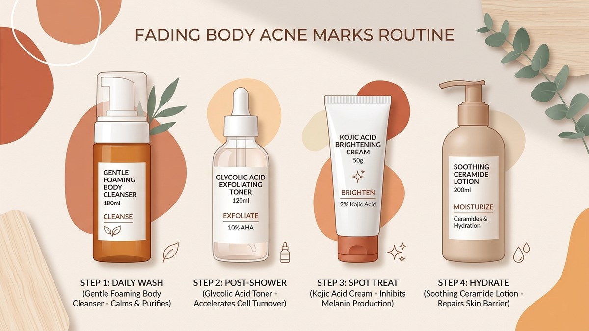 Fading Body Acne Marks Routine: 4-Step Product Guide for Indian Skin
