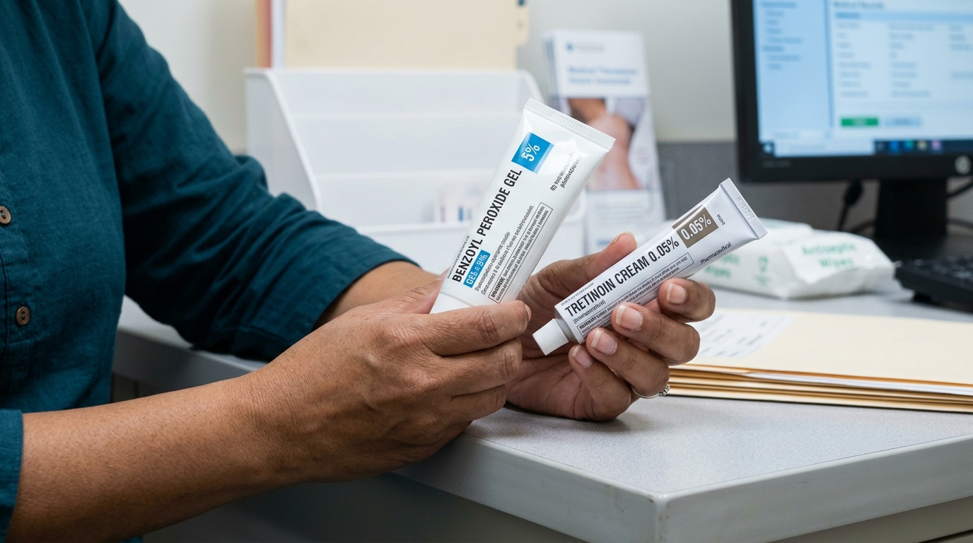 Benzoyl Peroxide and Tretinoin clinical skincare comparison