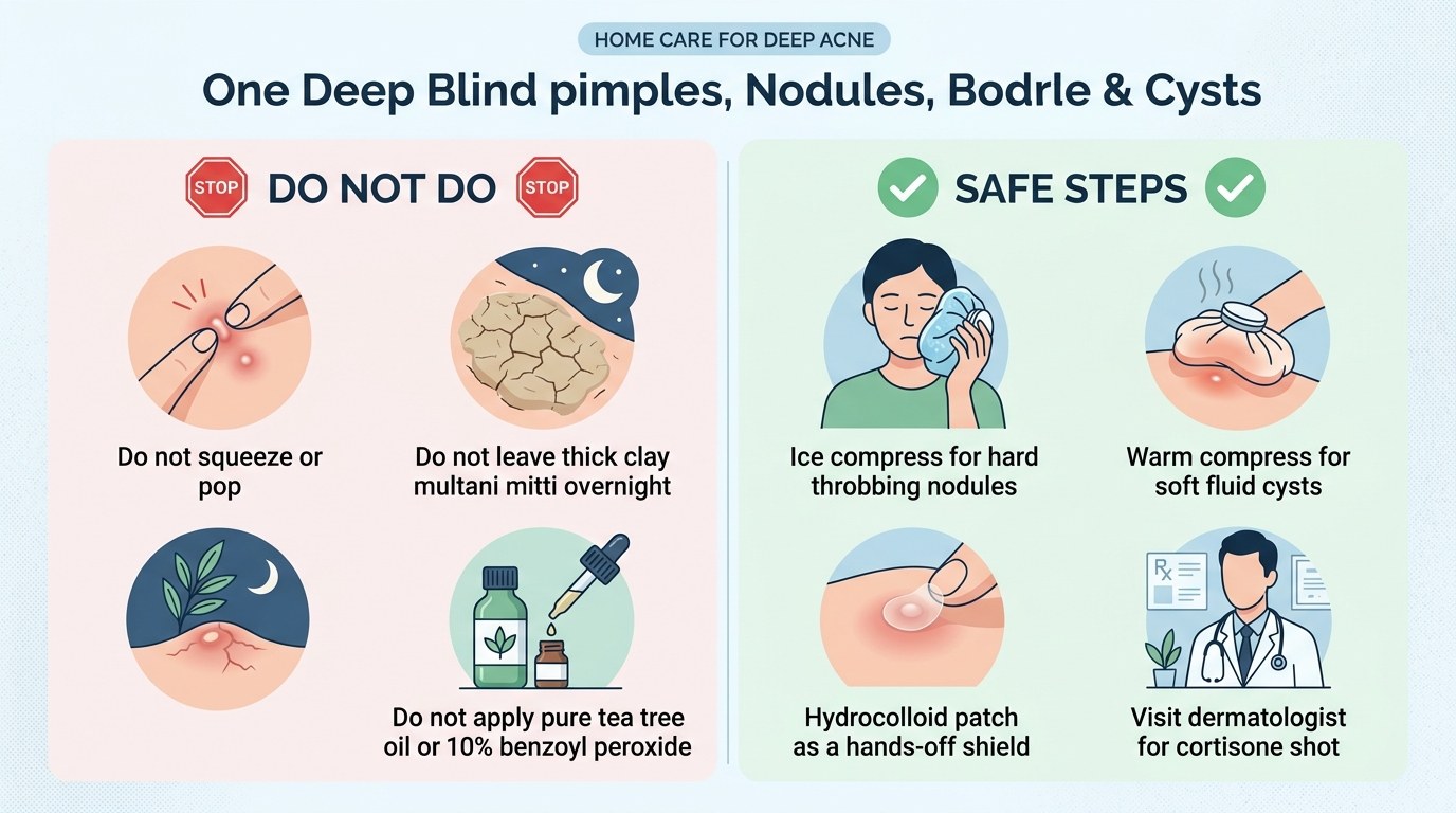 Home Care for Deep Acne: Dos and Don'ts for Blind Pimples, Nodules, and Cysts