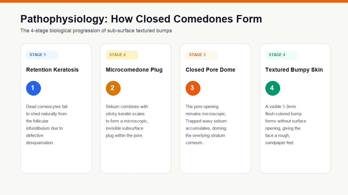 How Closed Comedones Form: Follicle Plugging Mechanics