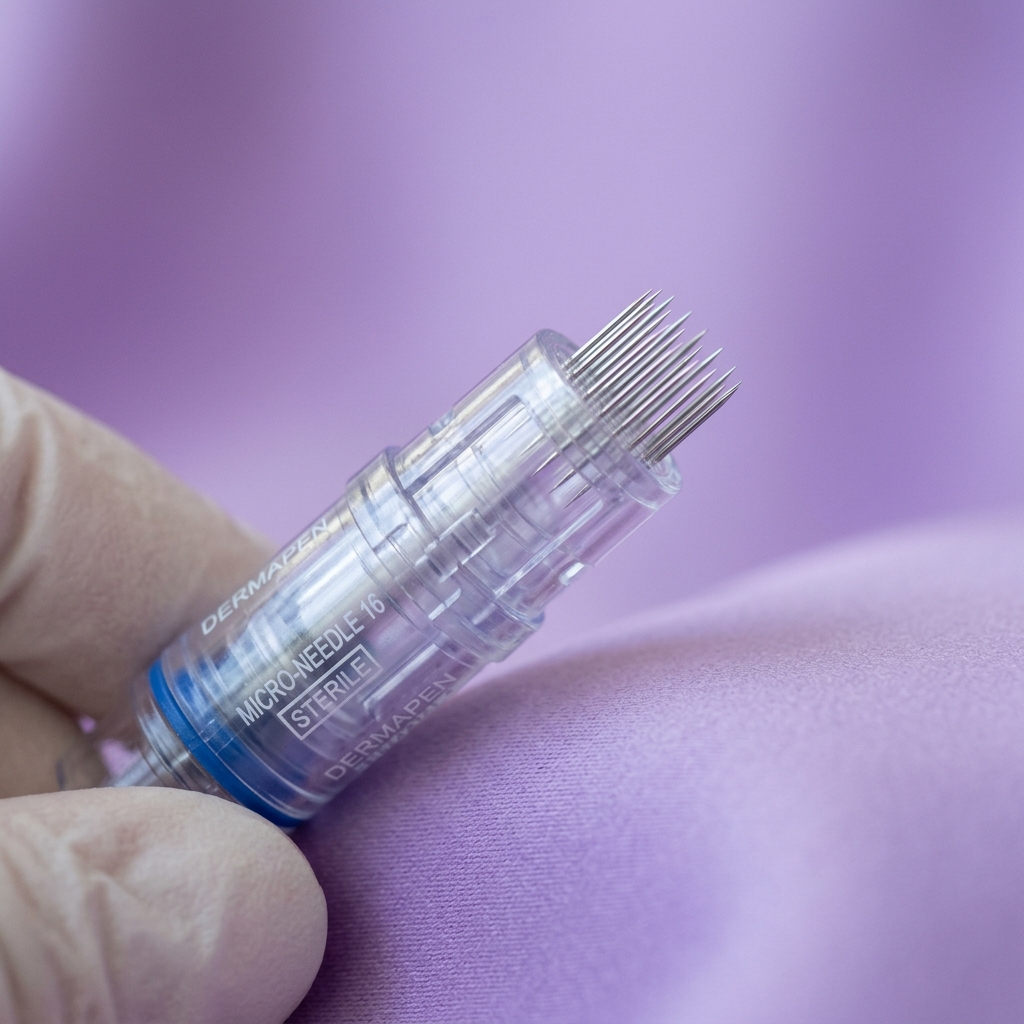 Sterile clinical microneedling needle cartridge