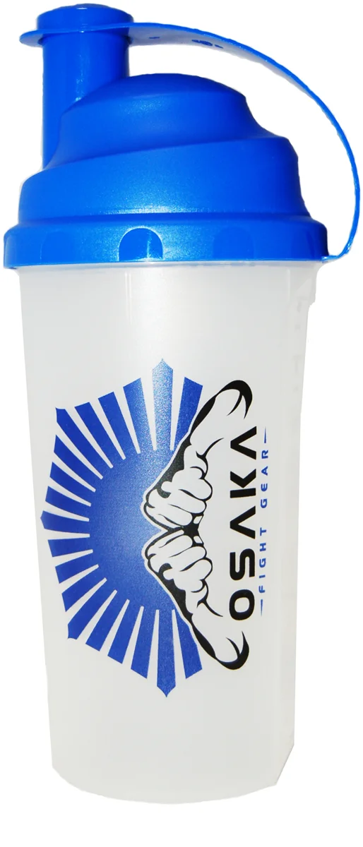 Protein shaker bottle filled with water for gym hydration