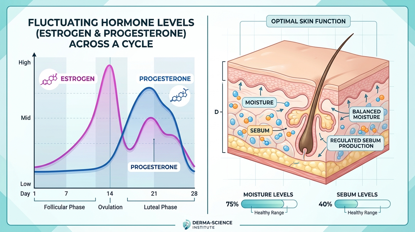 Progesterone-Estrogen Ratio & Acne: Premenstrual Flares (India 2026) illustration