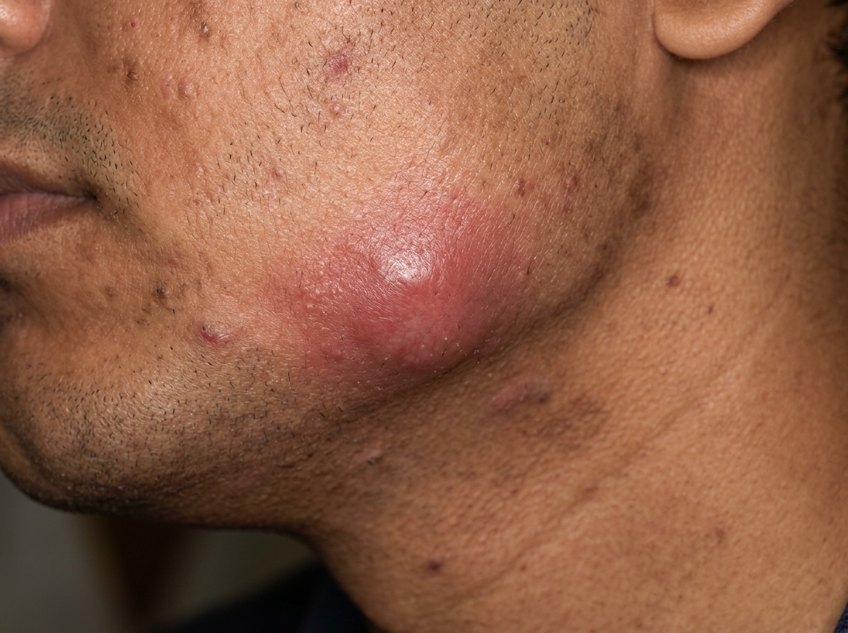 Deep Blind Hormonal Cysts Jawline