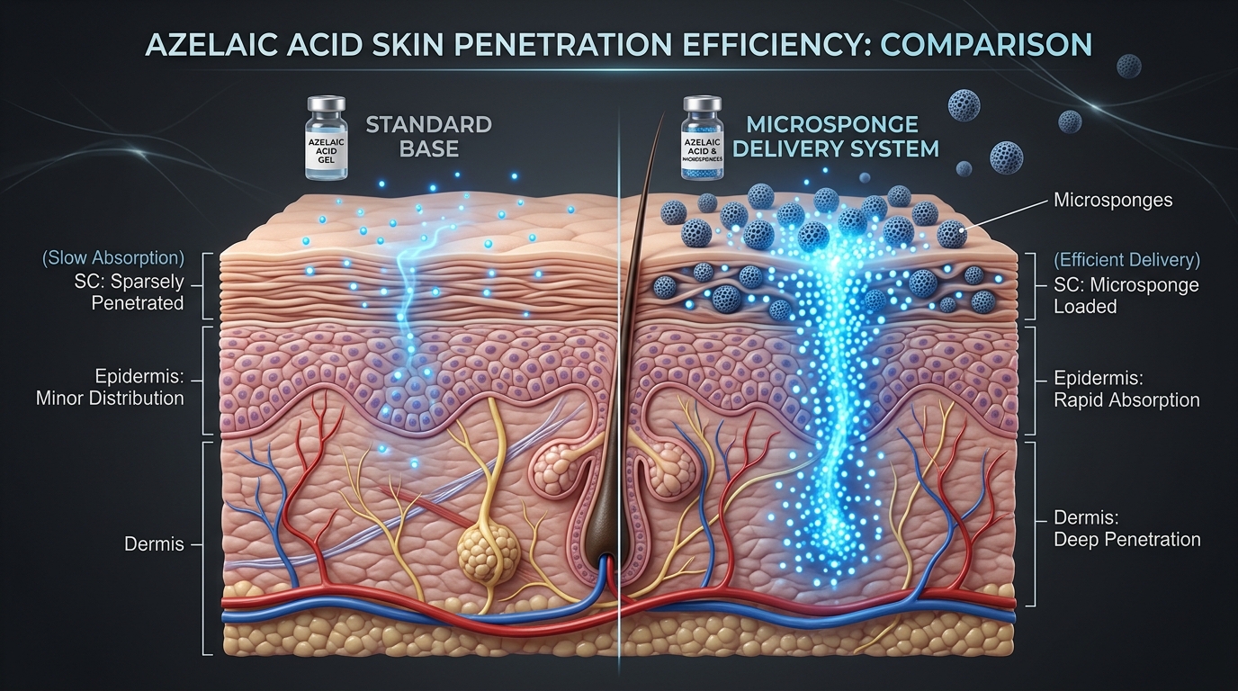 Microsponge delivery system in skin