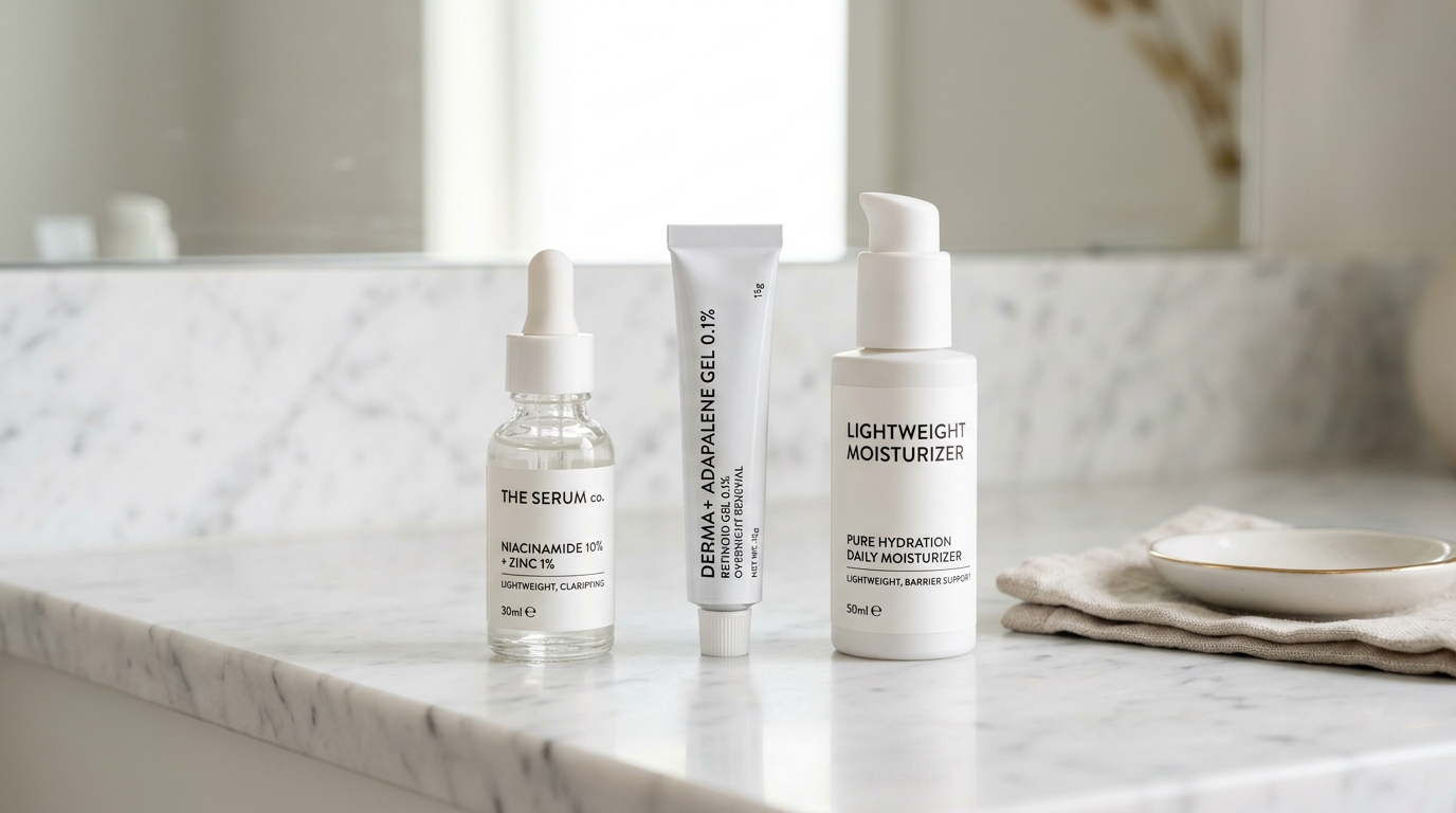 Skincare layering order with moisturizer and sunscreen