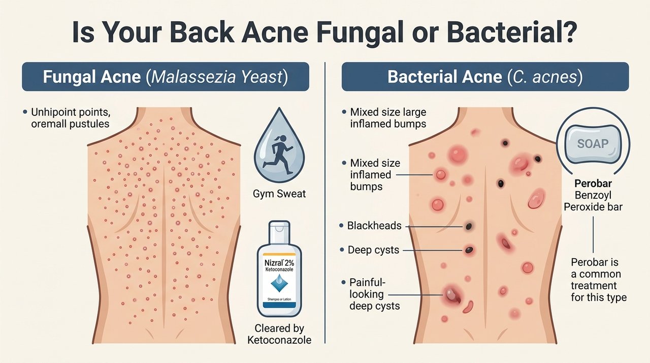 Is your back acne fungal or bacterial