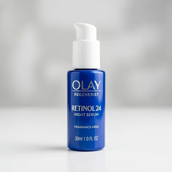Olay Regenerist Retinol 24 Night Serum 30ml purple glass dropper bottle