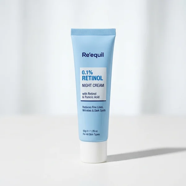 Re'equil 0.1% Retinol Night Cream 50g tube with micro-encapsulated retinol