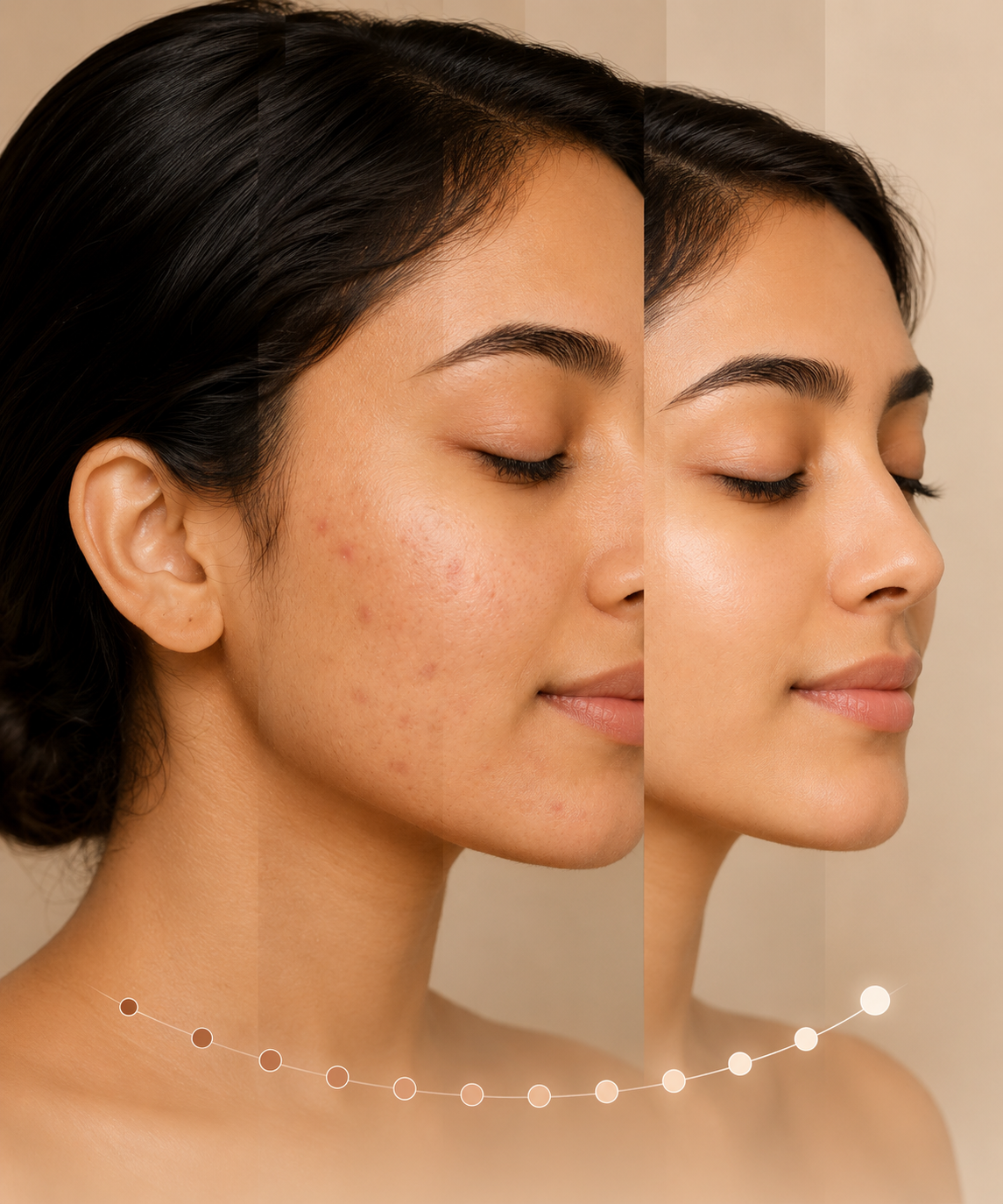 Radiant healthy skin barrier texture