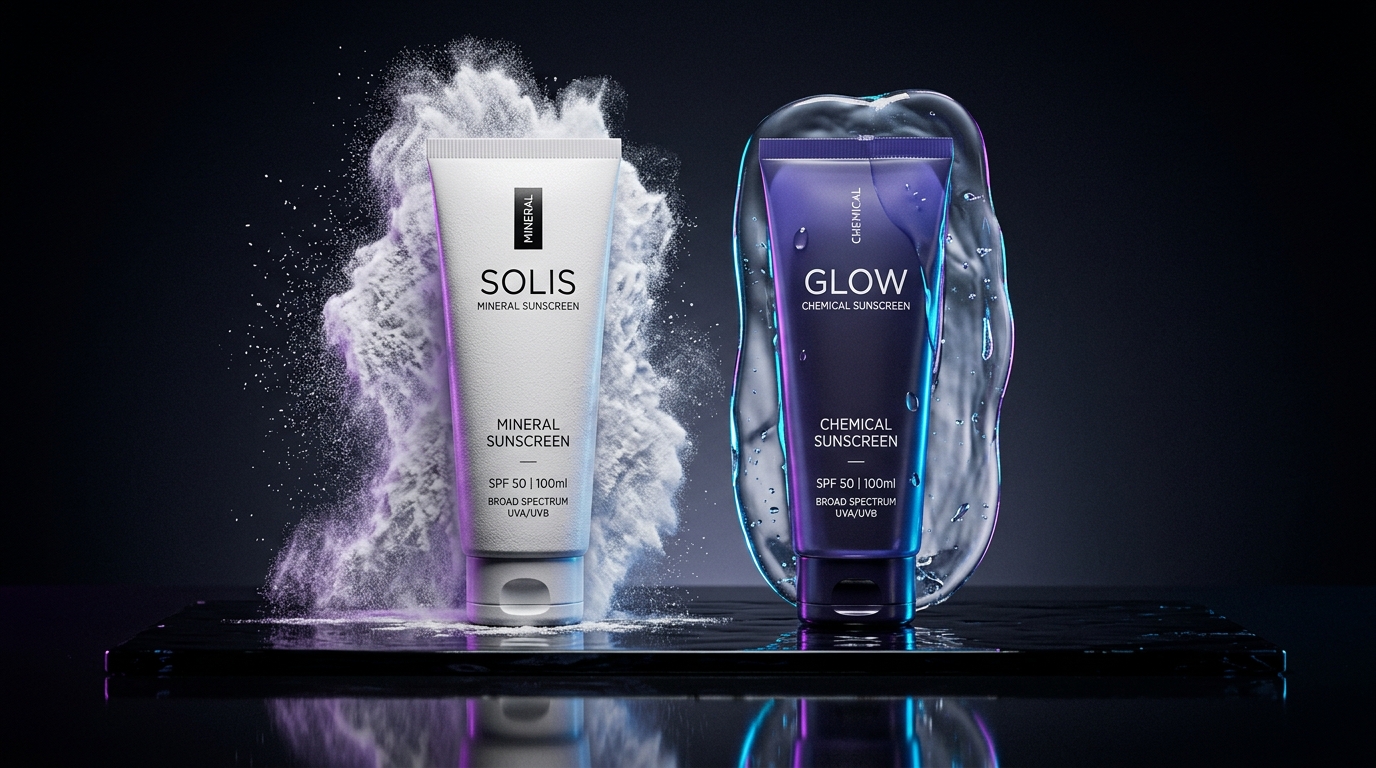 Chemical vs Mineral Sunscreen Tubes