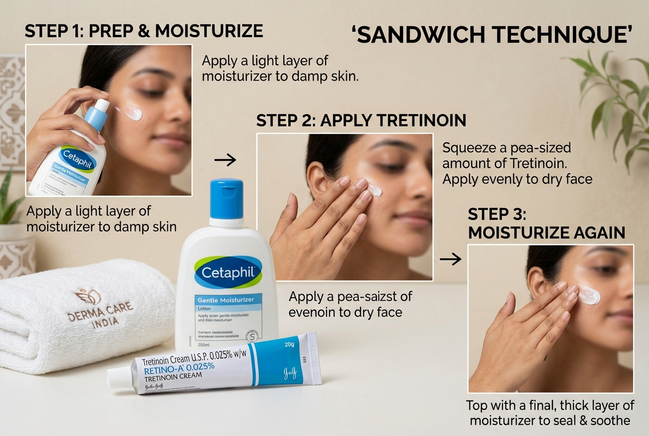 Tretinoin Sandwich Method on Indian Skin