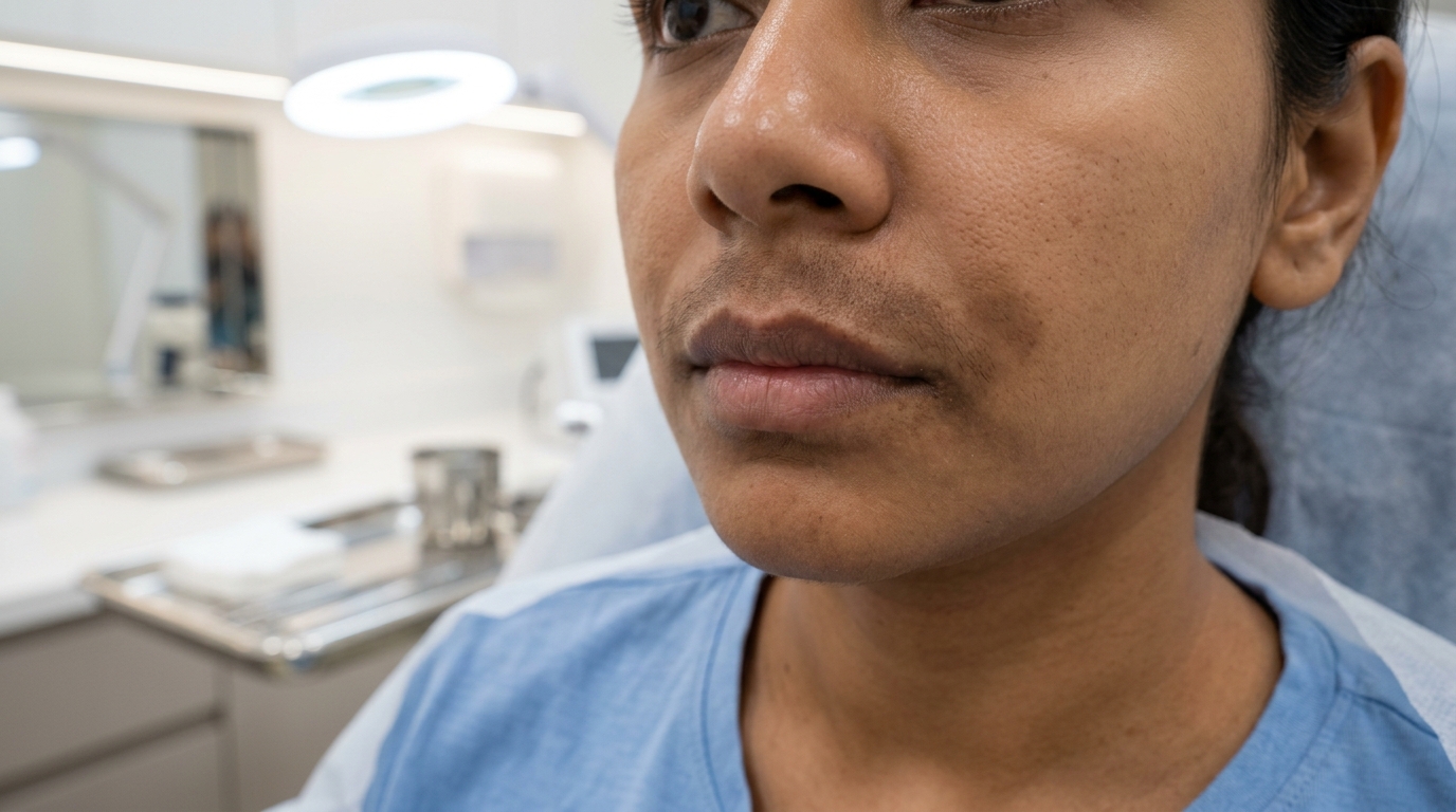 Upper Lip Pigmentation and Dark Mustache Shadow Treatment in India